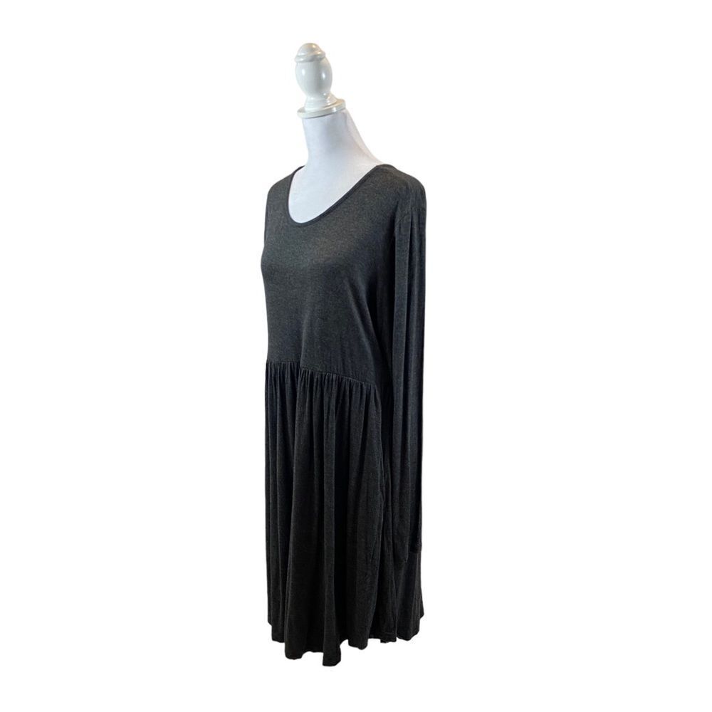 Longyuan‎ Brand Charcoal Grey Long Sleeve Knee Length Dress Size XL
